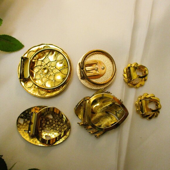 VINTAGE Gold Dress Scarf Clip Lot: Signed Germany Lieba West Germany Convertible - Picture 10 of 12